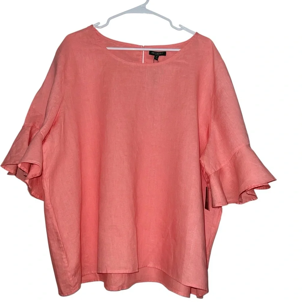 100% Linen Size 2X New With Tags Top